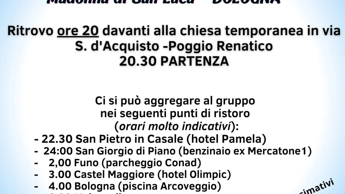 POGGIO – SAN LUCA 2026 - evento Pro Loco Poggio Renatico
